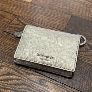 kate spade gold ID card carrier wallet